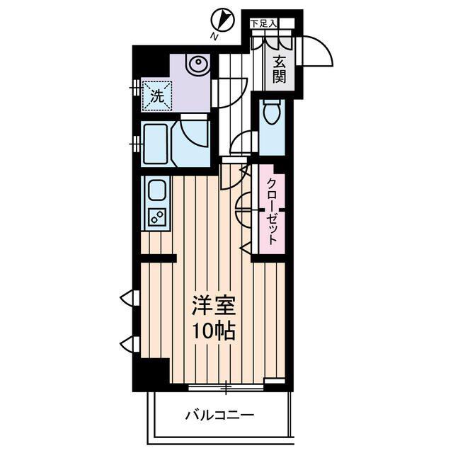 クオーレ西新宿(ワンルーム/2階)の間取り写真