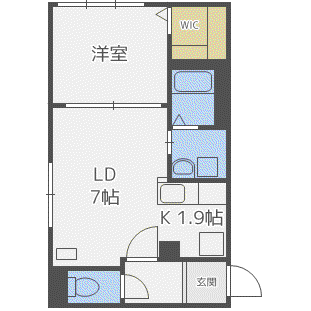 PINE RESIDENCE N32(1LDK/2階)の間取り写真