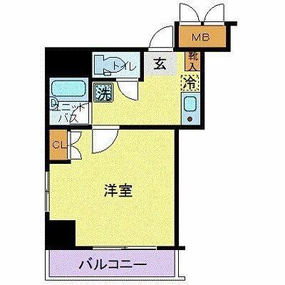 ヴィーダシャープ017(1K/9階)の間取り写真