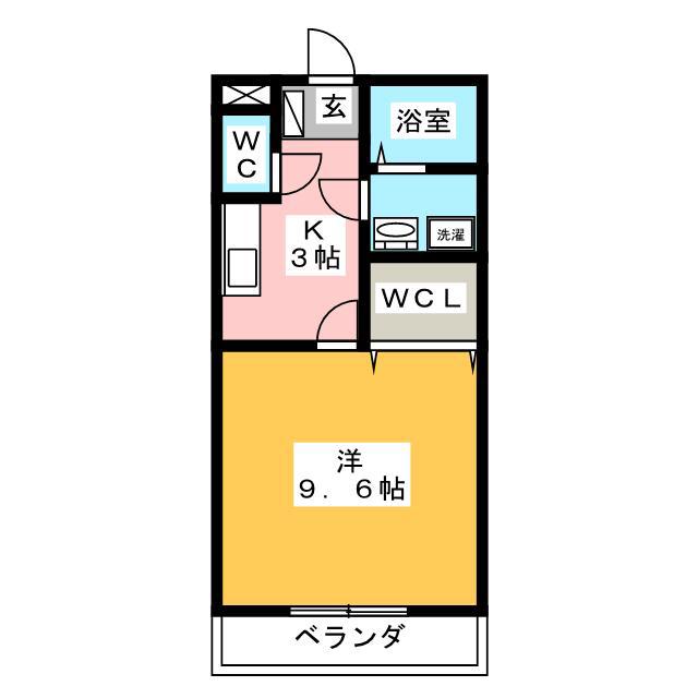 エスポワール(1K/2階)の間取り写真