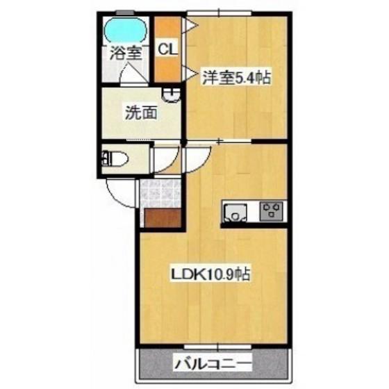 プレンザ(1LDK/1階)の間取り写真