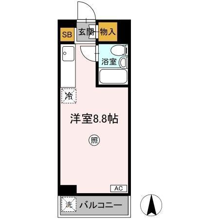 TOビル・53(ワンルーム/3階)の間取り写真