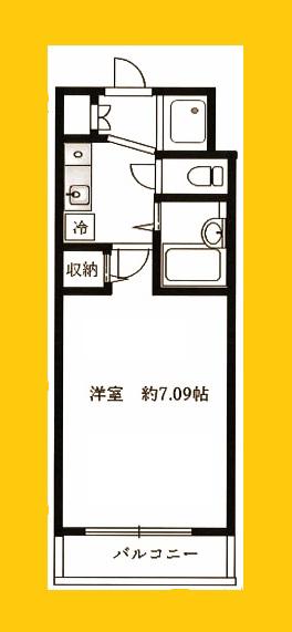 GROWS YOKOHAMA MYORENJI(1K/4階)の間取り写真