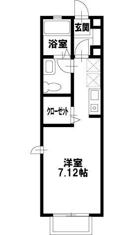 ALOUETTE(ワンルーム/1階)の間取り写真