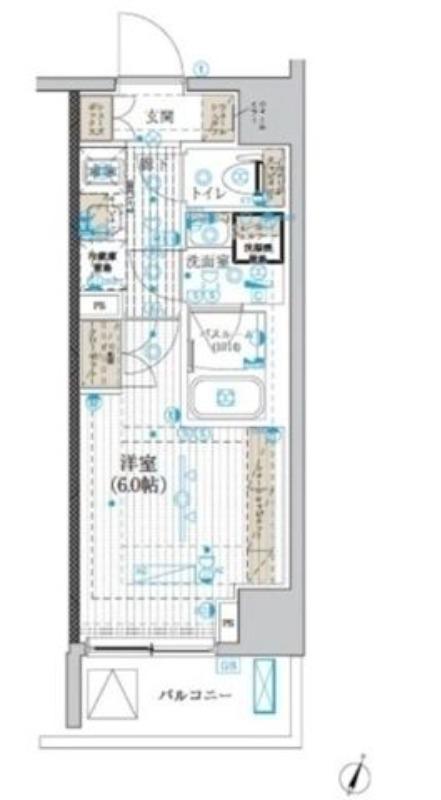 ブライズ吉野町(1K/5階)の間取り写真