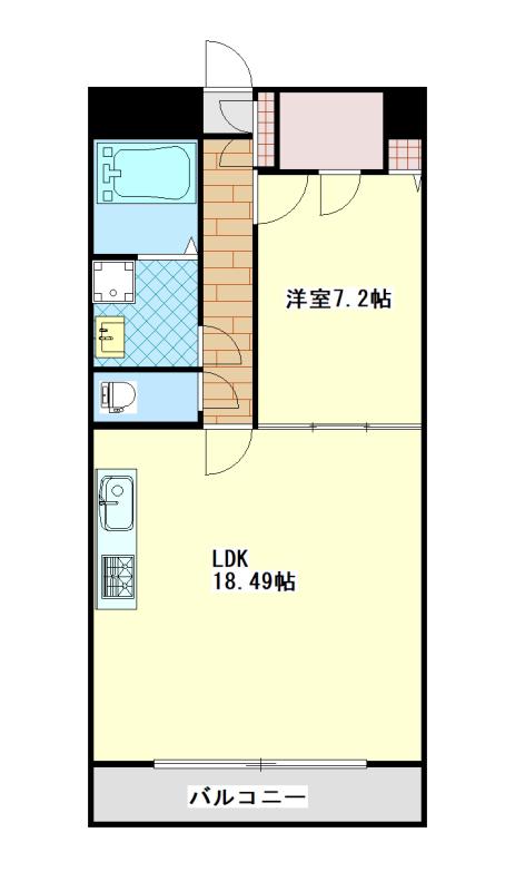 CASAGRAN鹿児島(1LDK/2階)の間取り写真