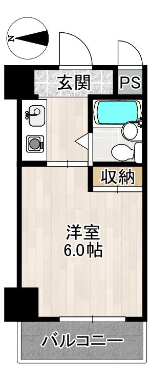 レクシア忍ケ丘駅前(1K/7階)の間取り写真