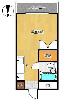 西大久保イレブン(ワンルーム/2階)の間取り写真