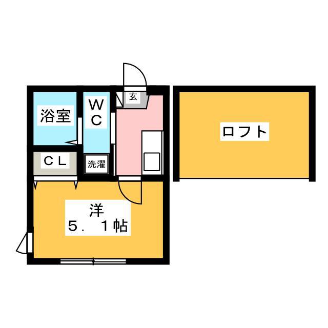 BRANCH二俣川(1K/1階)の間取り写真