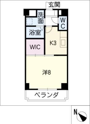 STARRY PLACE(1K/7階)の間取り写真