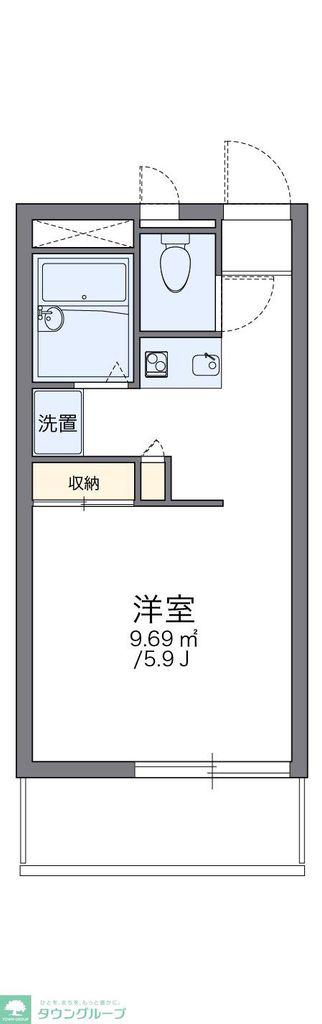 レオパレスアベイユ(1K/2階)の間取り写真