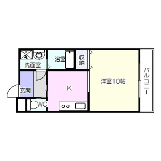 ルナコート南港中(1K/3階)の間取り写真
