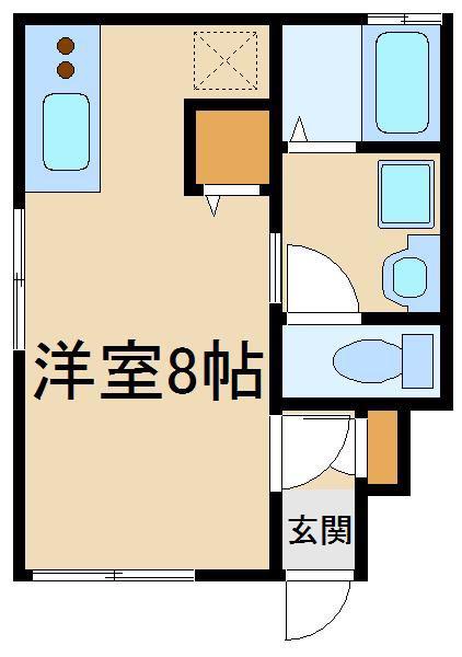 FKコーポ2(ワンルーム/1階)の間取り写真