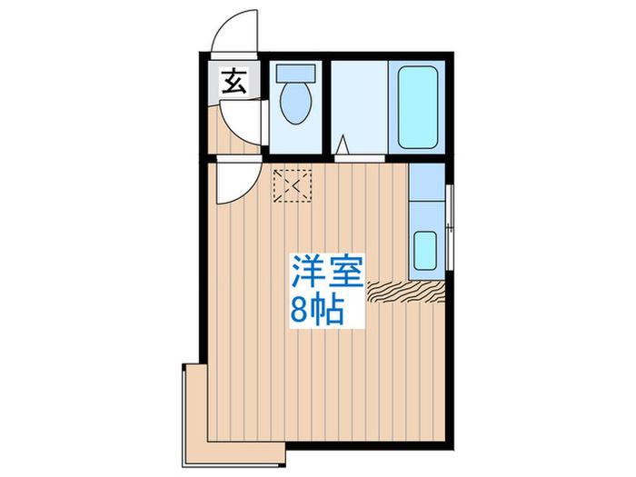 札幌ニューハイツ(ワンルーム/2階)の間取り写真