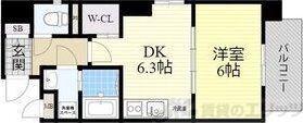 CAVANA梅田北(1DK/10階)の間取り写真