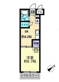 グロースハイツ(1DK/1階)の間取り写真