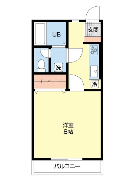コーポ西村(1K/2階)の間取り写真
