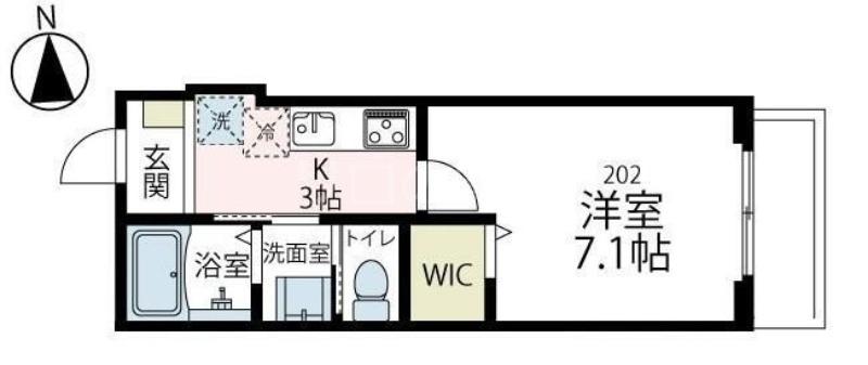 プレスティージュ(1K/2階)の間取り写真