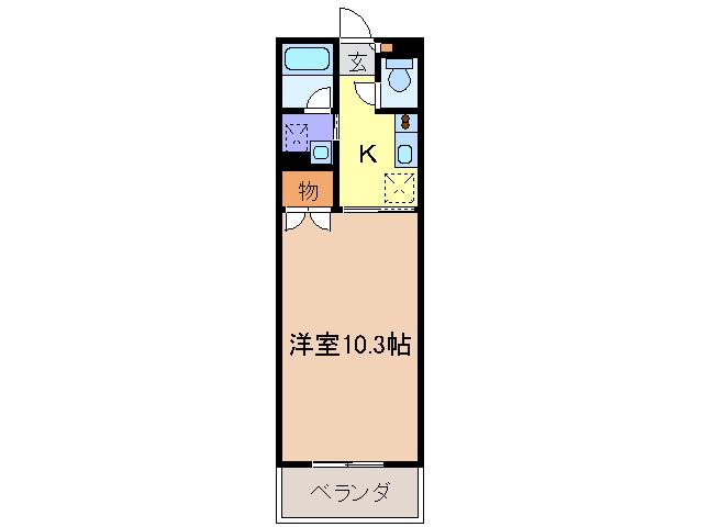 サクラテラス香椎駅前(1K/5階)の間取り写真