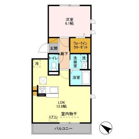 ノールメゾン南流山 I(1LDK/1階)の間取り写真