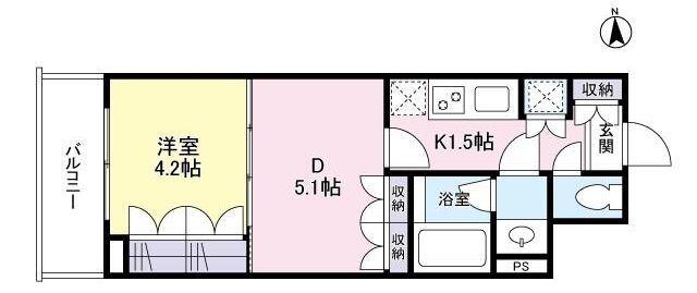 リバーレ池袋(1DK/11階)の間取り写真