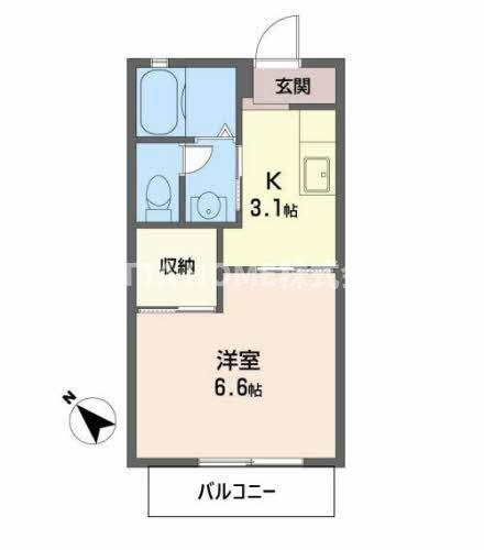 マノワールAB(1K/2階)の間取り写真