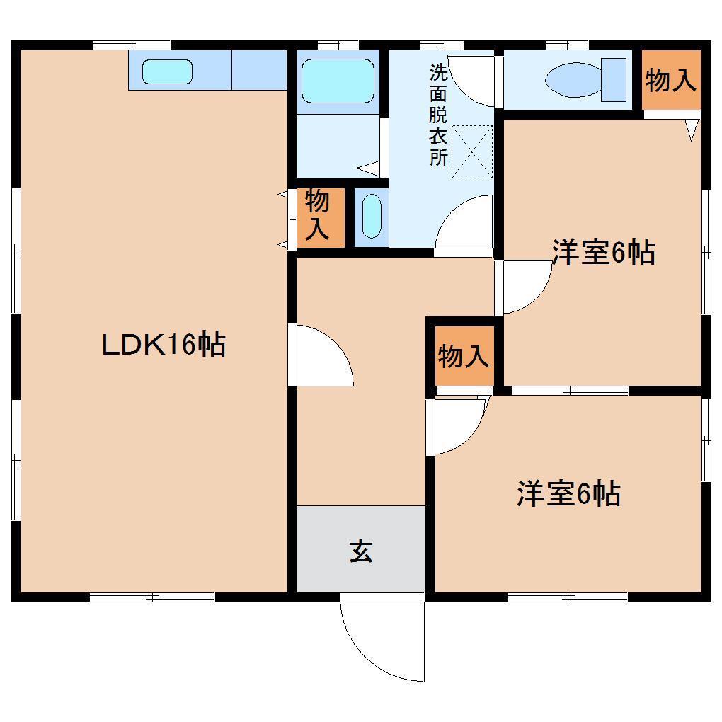 ＪＲ日豊本線 豊前善光寺駅 徒歩7分 1階建 築8年(2LDK/1階)の間取り写真