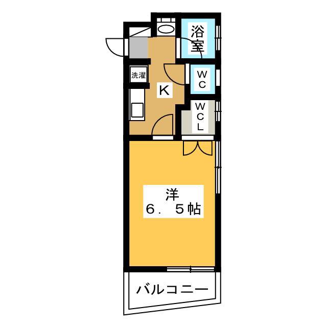 ポナール日新(1K/1階)の間取り写真