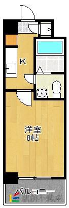 NO.81 AMARIGE(1K/3階)の間取り写真