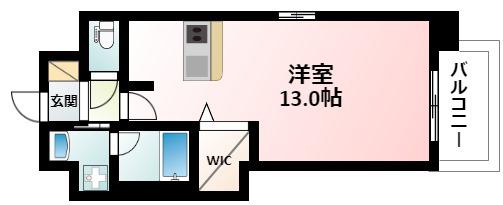 SUCCEED江坂公園(ワンルーム/4階)の間取り写真