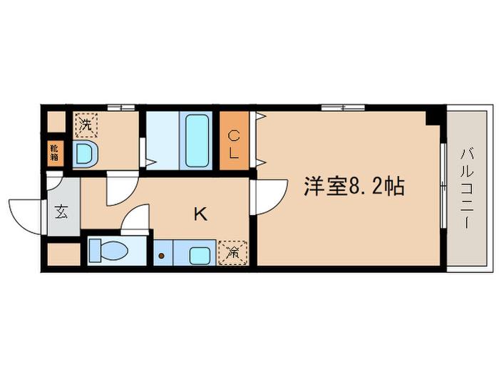 MNK-5(1K/9階)の間取り写真