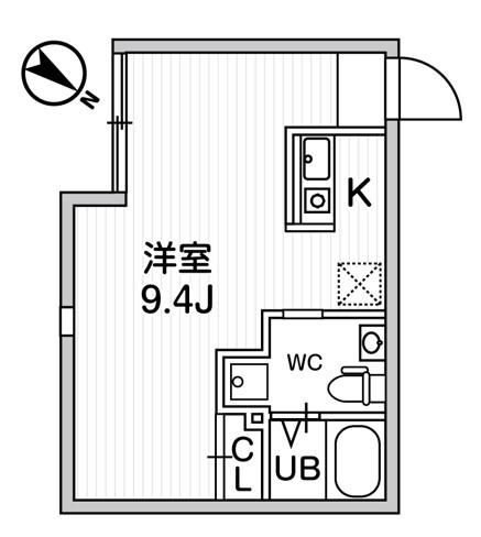 LE CLAIR代々木 レクレア代々木(ワンルーム/3階)の間取り写真