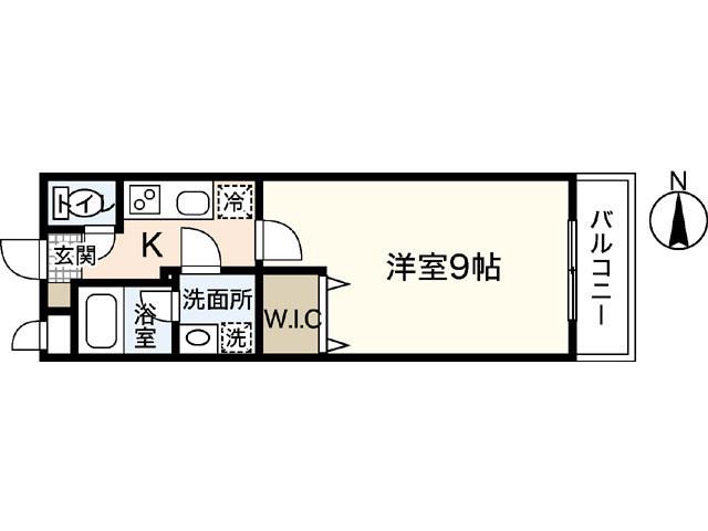 LST岩田町(1K/3階)の間取り写真