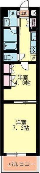 ウェルネス青葉(2K/4階)の間取り写真