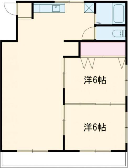 田中第2ビル(2LDK/4階)の間取り写真