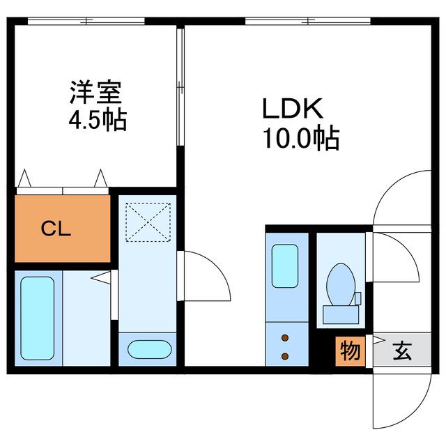 J-ECOA北27条 エコア北27条(1LDK/2階)の間取り写真