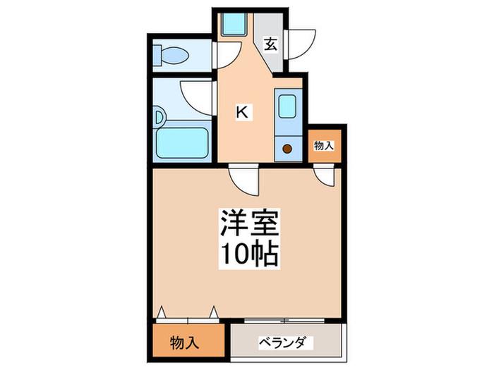 フォレスタU2(1K/7階)の間取り写真