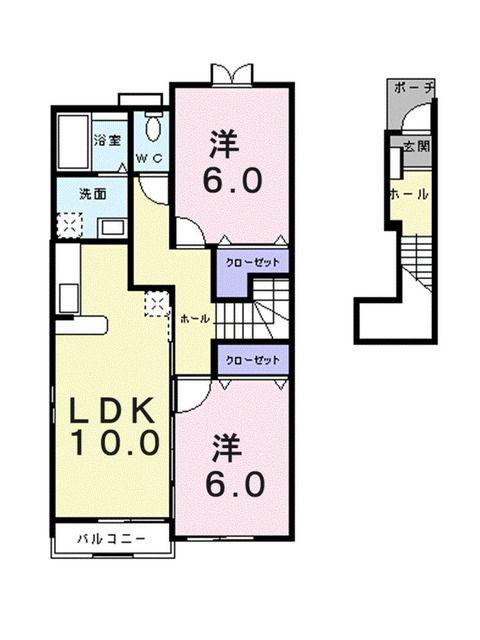 ST.メゾン.DB(2LDK/2階)の間取り写真