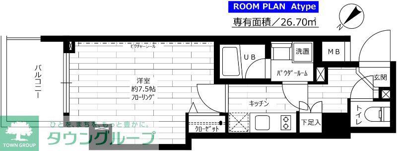 ステージファースト東新宿(1K/3階)の間取り写真