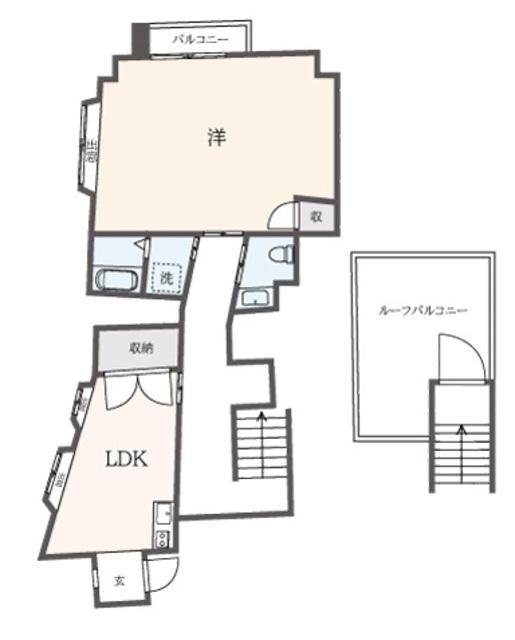 サンテリア三田 II(1LDK/1階)の間取り写真
