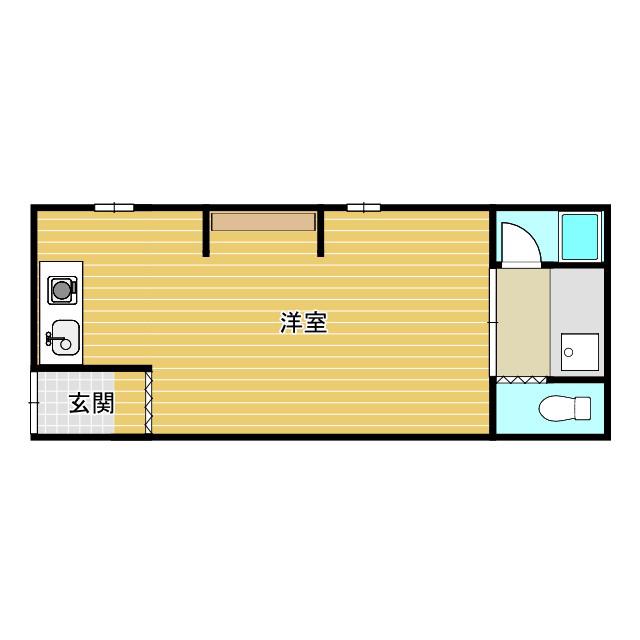 中条文化(ワンルーム/1階)の間取り写真