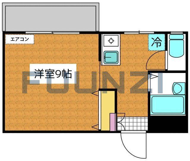ビュー市川(ワンルーム/3階)の間取り写真