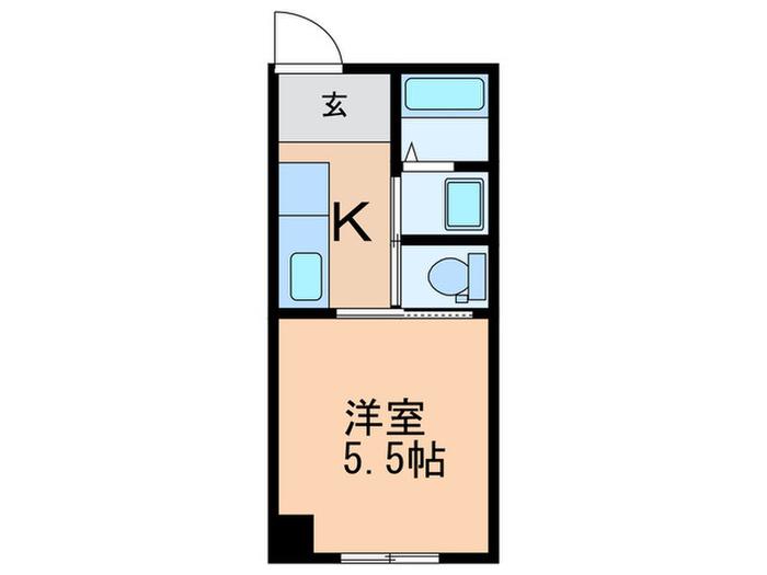 高良山ハイツ(1K/3階)の間取り写真