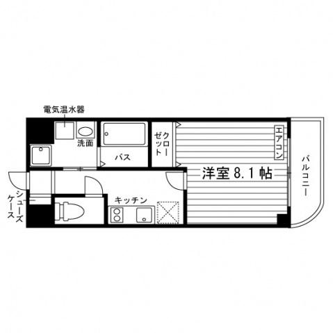まねきやマンション(ワンルーム/5階)の間取り写真