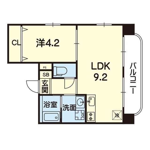 モン・プレジール大江(1LDK/2階)の間取り写真
