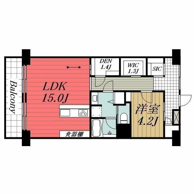 マンション東陽町(1SLDK/7階)の間取り写真