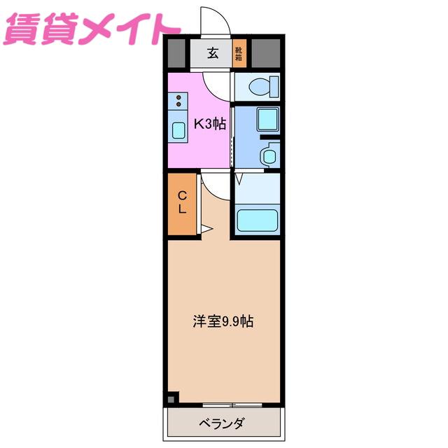 MS II(1K/2階)の間取り写真