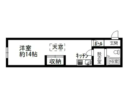 北海道釧路市住吉1-1-1 ウィローハイツA(ワンルーム/1階)の間取り写真