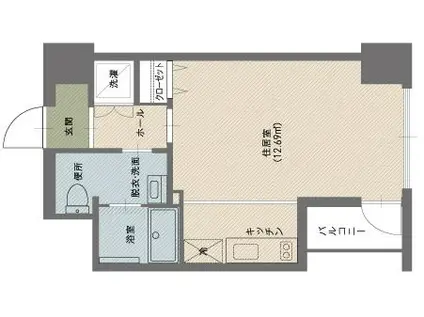 モナトリエ小倉平和通(1K/4階)の間取り写真