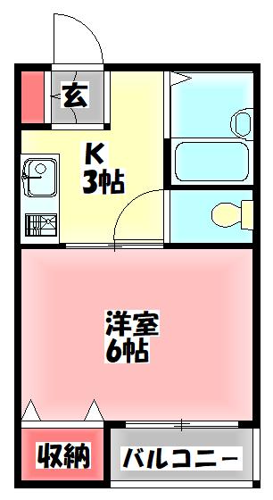 SHIMIZU21(1K/3階)の間取り写真